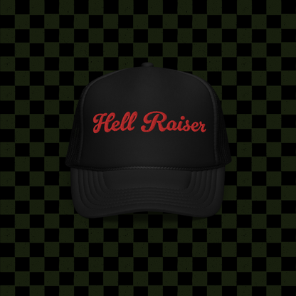 Hell Raiser Black / Red Foam Trucker Hat